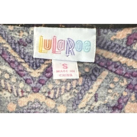 LuLaRoe Carly Dress Women’s Small S Geometric Tribal Print High Low Hem - Picture 5 of 7